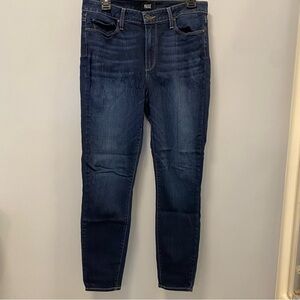 Paige dark denim, stretch, straight lex, hoxton ankle, size 30 women’s jeans